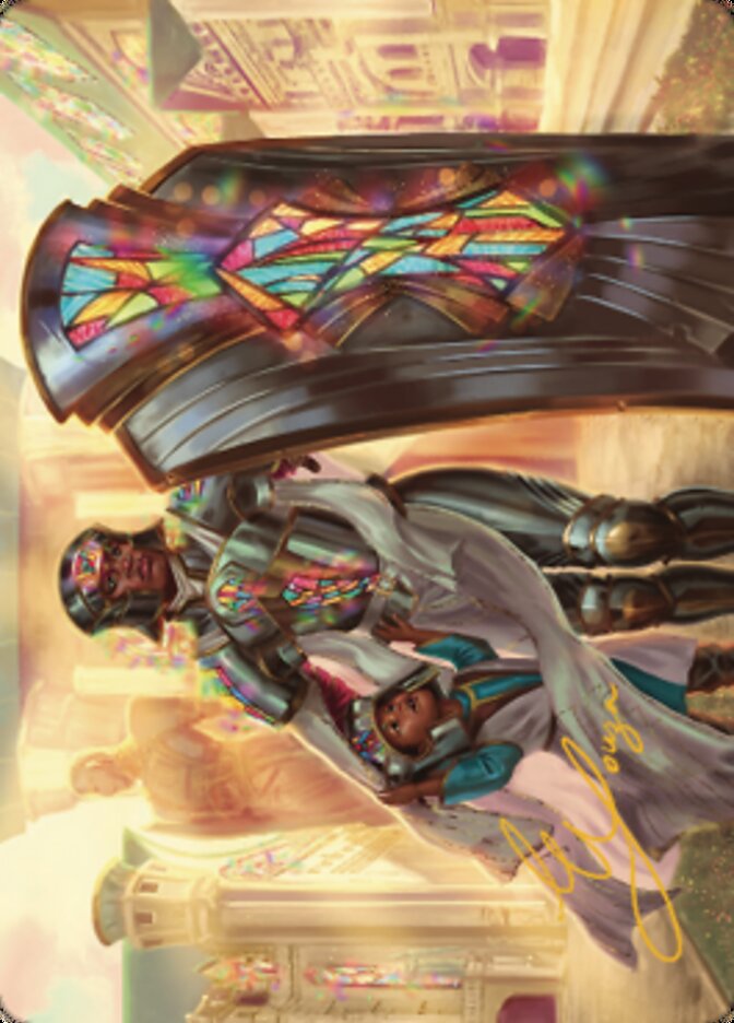 Guardian of New Benalia Art Card (Gold-Stamped Signature) [Dominaria United Art Series] | Devastation Store