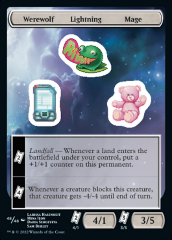 Werewolf Lightning Mage [Unfinity Stickers] | Devastation Store