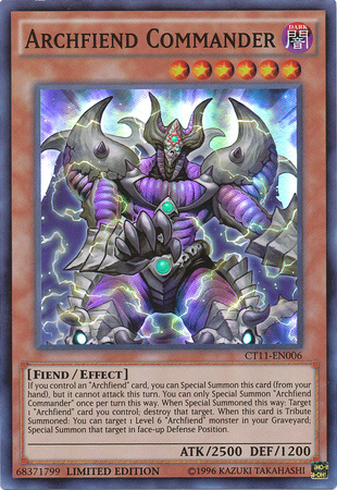 Archfiend Commander [CT11-EN006] Super Rare | Devastation Store