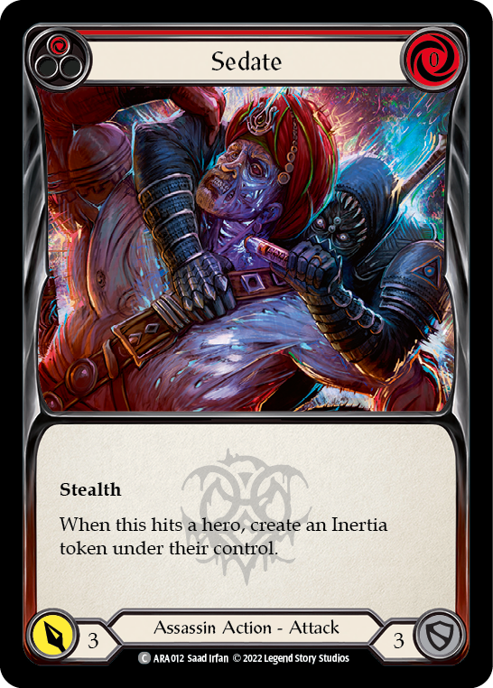 Sedate (Red) [ARA012] (Outsiders Arakni Blitz Deck) | Devastation Store