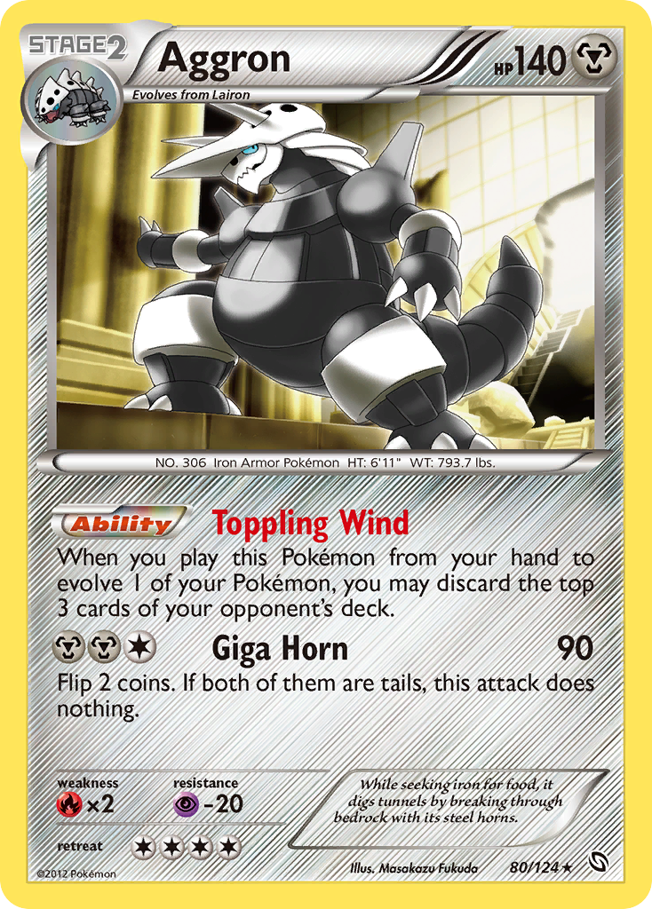 Aggron (80/124) [Black & White: Dragons Exalted] | Devastation Store