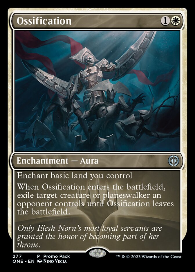 Ossification (Promo Pack) [Phyrexia: All Will Be One Promos] | Devastation Store