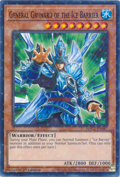 General Grunard of the Ice Barrier (Duel Terminal) [HAC1-EN042] Common | Devastation Store