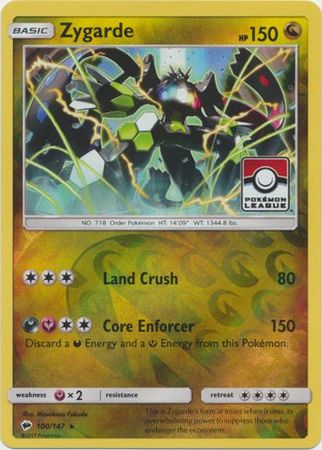 Zygarde (100/147) (League Promo) [Sun & Moon: Burning Shadows] | Devastation Store