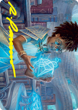 Zimone, Quandrix Prodigy Art Card (Gold-Stamped Signature) [Strixhaven: School of Mages Art Series] | Devastation Store