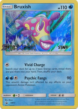 Bruxish (SM11) (Staff Prerelease Promo) [Sun & Moon: Black Star Promos] | Devastation Store