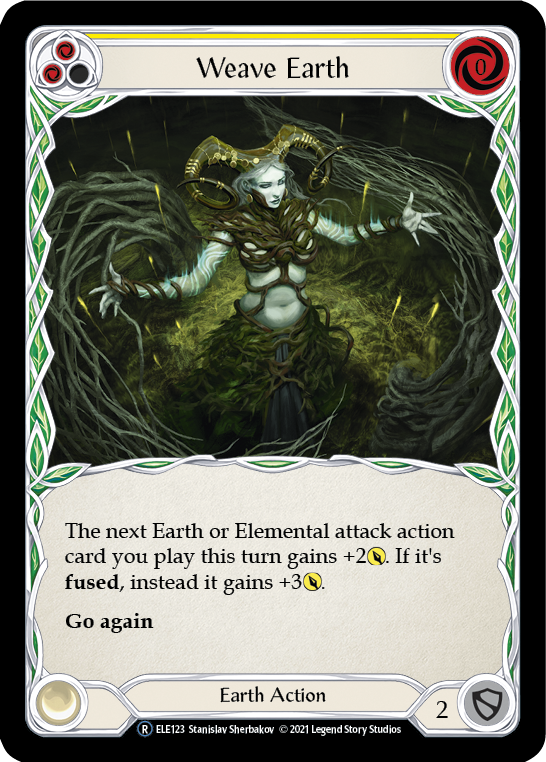 Weave Earth (Yellow) [U-ELE123] Unlimited Rainbow Foil | Devastation Store