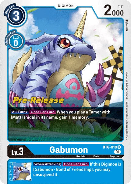 Gabumon [BT6-019] [Double Diamond Pre-Release Cards] | Devastation Store