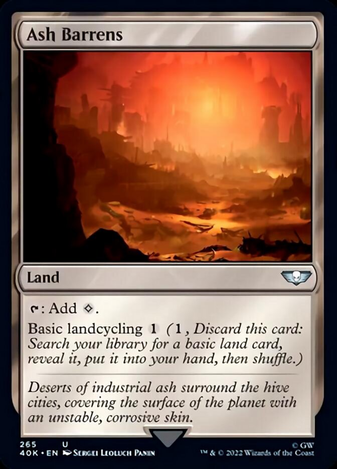 Ash Barrens (Surge Foil) [Universes Beyond: Warhammer 40,000] | Devastation Store