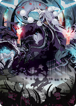 Echo of Death's Wail Art Card [Kamigawa: Neon Dynasty Art Series] | Devastation Store