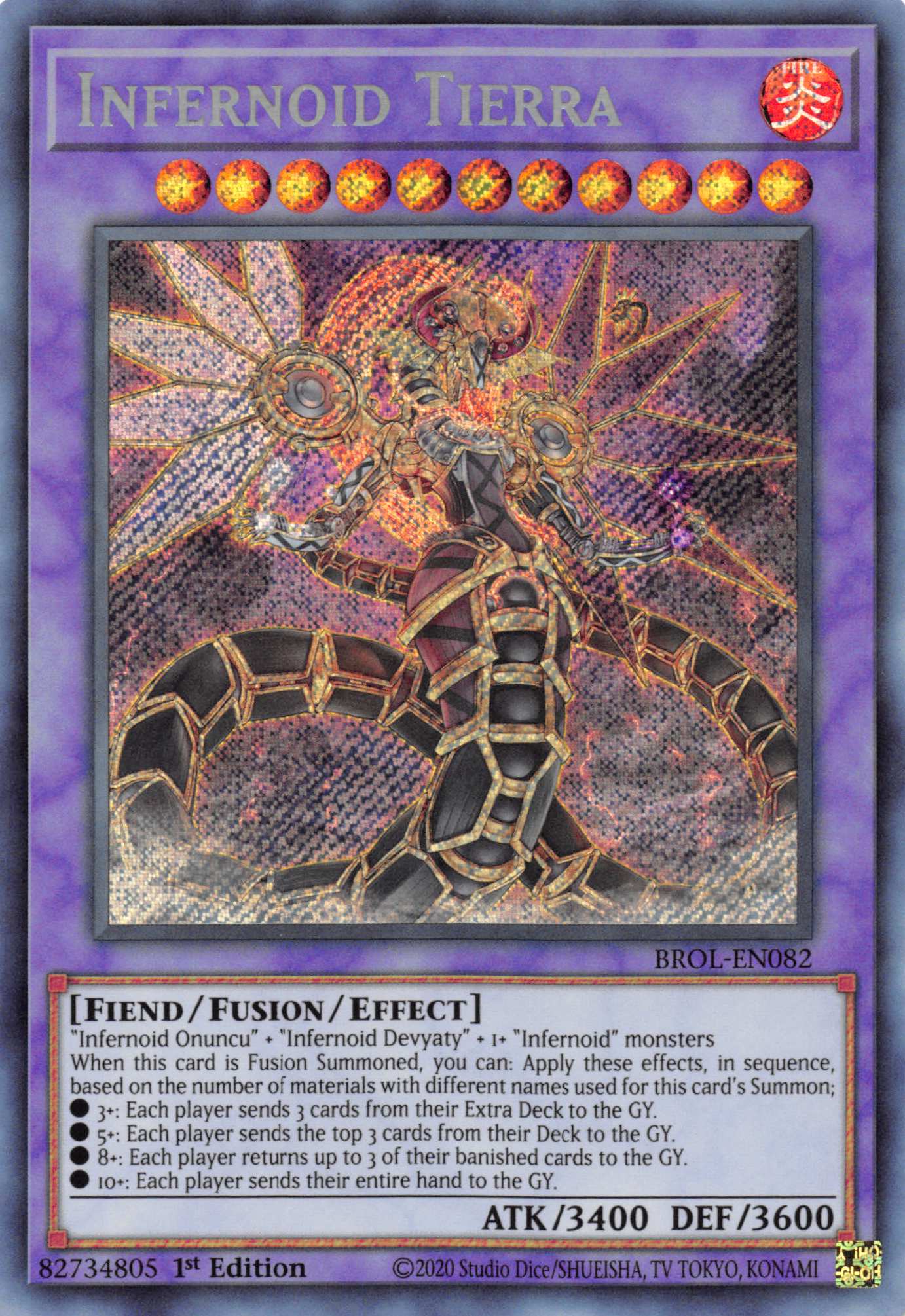 Infernoid Tierra [BROL-EN082] Secret Rare | Devastation Store