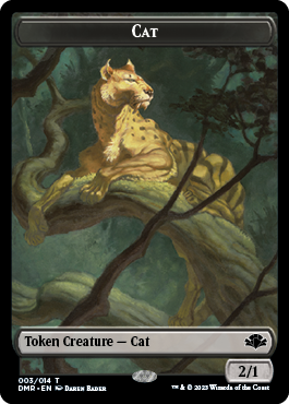 Elephant // Cat (003) Double-Sided Token [Dominaria Remastered Tokens] | Devastation Store