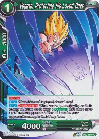 Vegeta, Protecting His Loved Ones [DB3-059] | Devastation Store