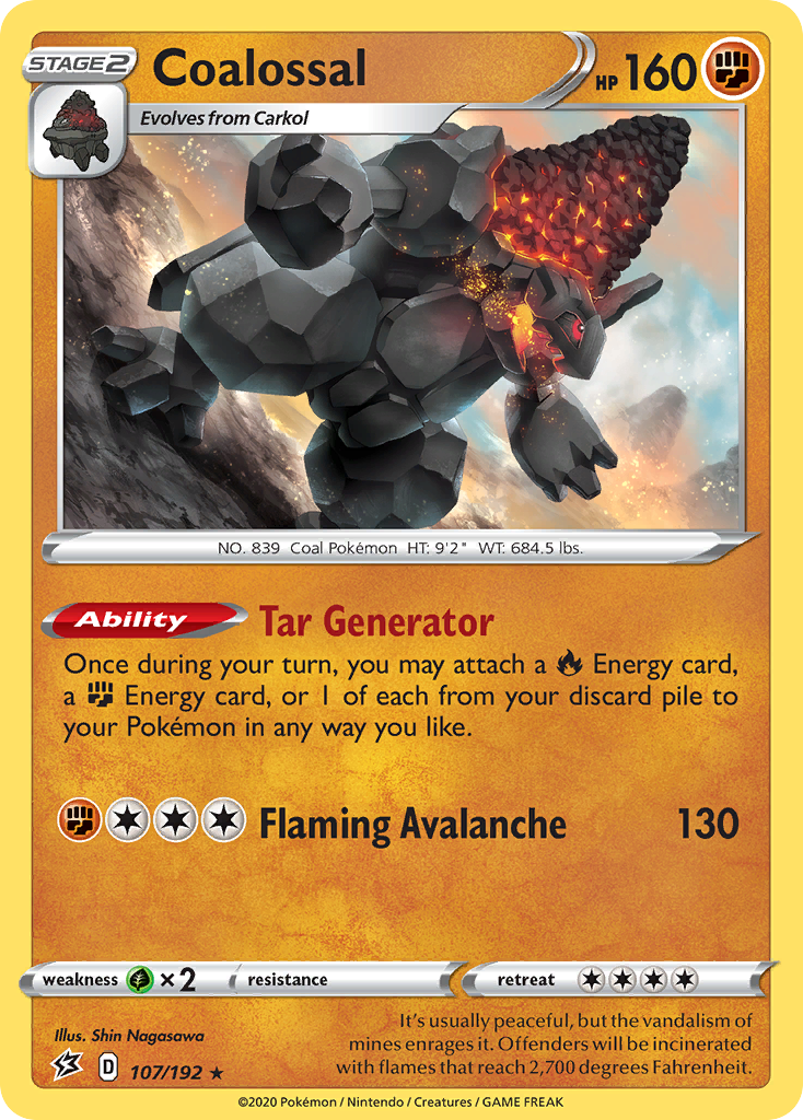 Coalossal (107/192) [Sword & Shield: Rebel Clash] | Devastation Store