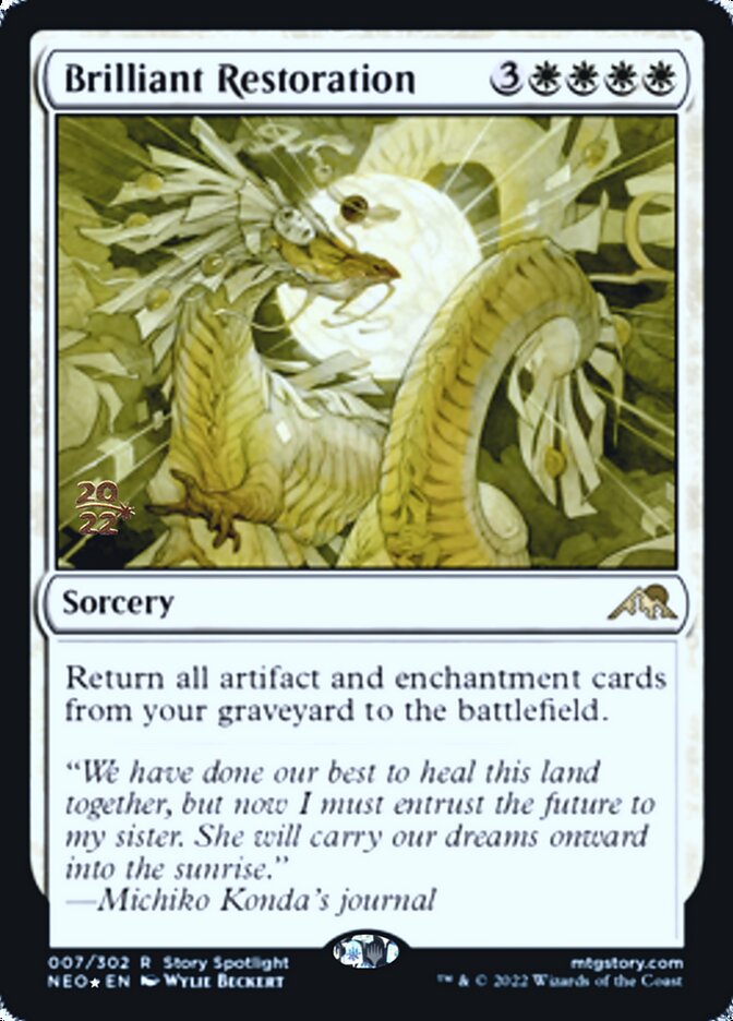 Brilliant Restoration [Kamigawa: Neon Dynasty Prerelease Promos] | Devastation Store