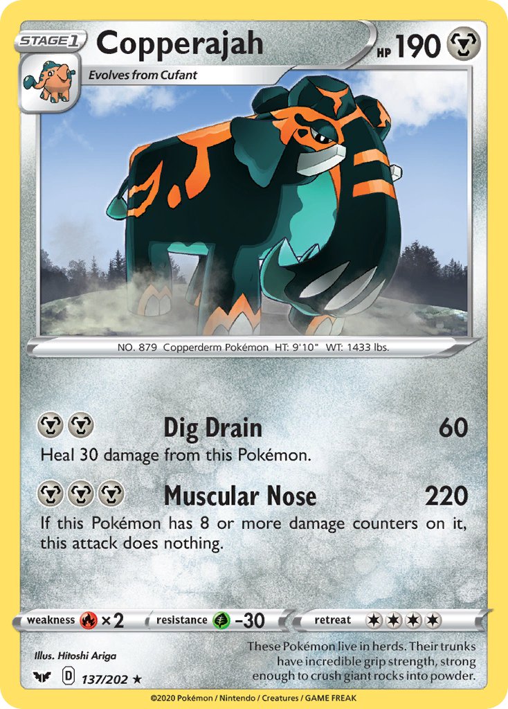 Copperajah (137/202) (GameStop Exclusive) (Blister Exclusive) [Sword & Shield: Base Set] | Devastation Store