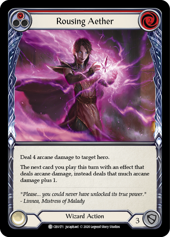 Rousing Aether (Red) [CRU171] 1st Edition Rainbow Foil - Devastation Store | Devastation Store