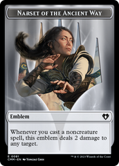 Narset of the Ancient Way Emblem // Wizard Double-Sided Token [Commander Masters Tokens] | Devastation Store