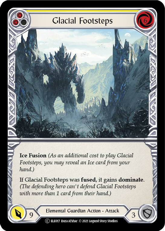 Glacial Footsteps (Yellow) [U-ELE017] Unlimited Rainbow Foil | Devastation Store