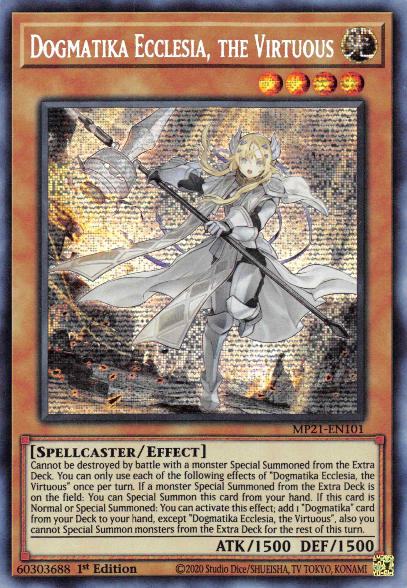 Dogmatika Ecclesia, the Virtuous [MP21-EN101] Prismatic Secret Rare | Devastation Store