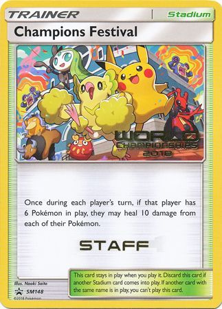 Champions Festival (SM148) (2018 Staff) [Sun & Moon: Black Star Promos] | Devastation Store