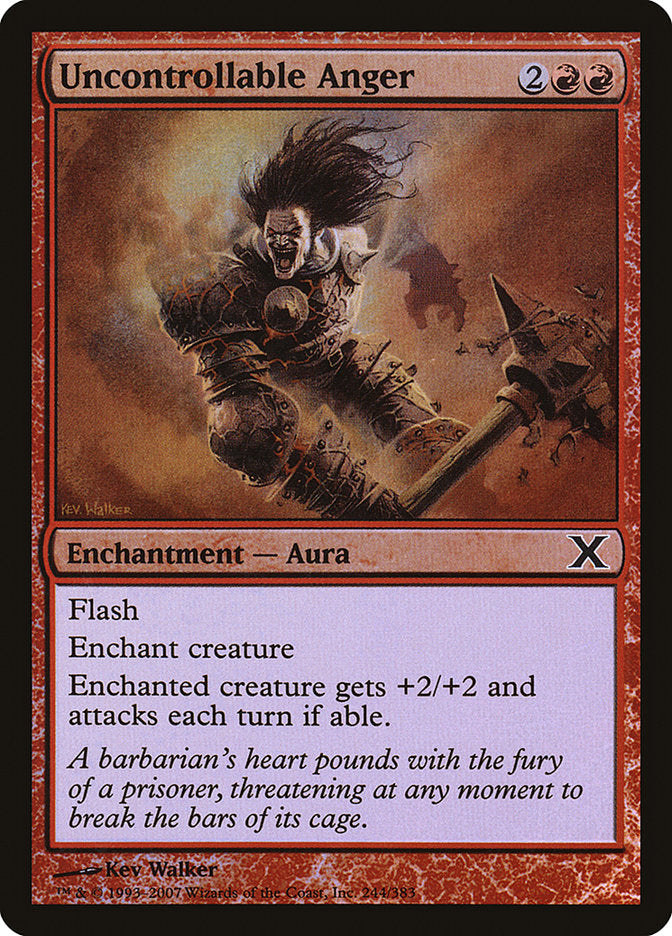 Uncontrollable Anger (Premium Foil) [Tenth Edition] | Devastation Store