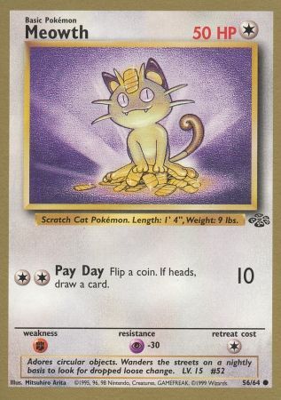 Meowth (56/64) (Gold Bordered Promo) [Jungle Unlimited] | Devastation Store