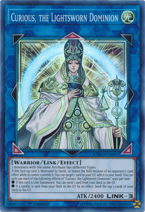Curious, the Lightsworn Dominion [EXFO-EN091] Super Rare | Devastation Store