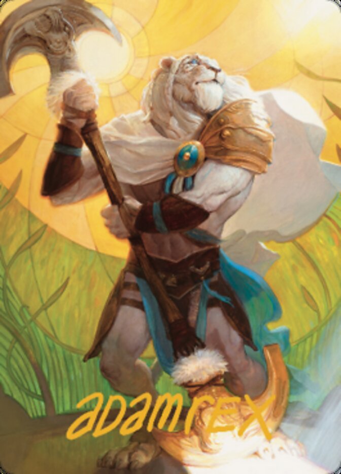 Ajani, Sleeper Agent Art Card (Gold-Stamped Signature) [Dominaria United Art Series] | Devastation Store