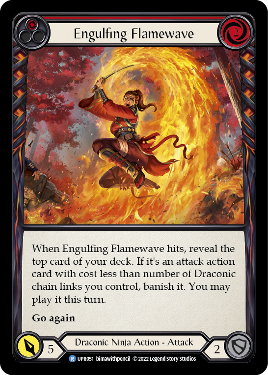 Engulfing Flamewave (Red) [UPR051] (Uprising)  Rainbow Foil | Devastation Store
