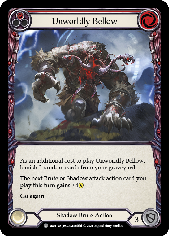 Unworldly Bellow (Red) [MON150-RF] 1st Edition Rainbow Foil | Devastation Store