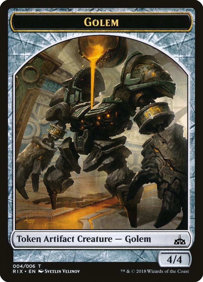 Golem [Rivals of Ixalan Tokens] | Devastation Store