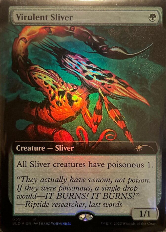 Virulent Sliver (Extended Art) [Secret Lair Drop Promos] | Devastation Store