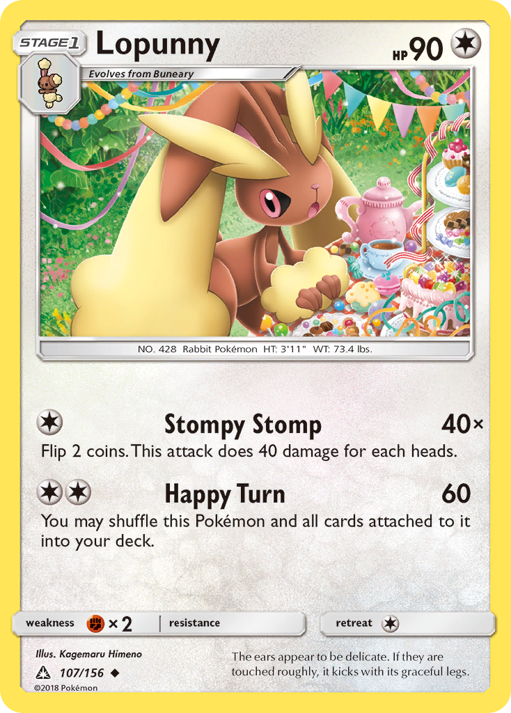 Lopunny (107/156) [Sun & Moon: Ultra Prism] | Devastation Store