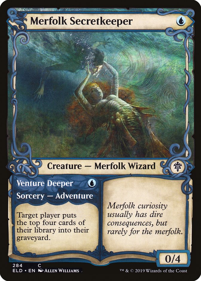 Merfolk Secretkeeper // Venture Deeper (Showcase) [Throne of Eldraine] | Devastation Store