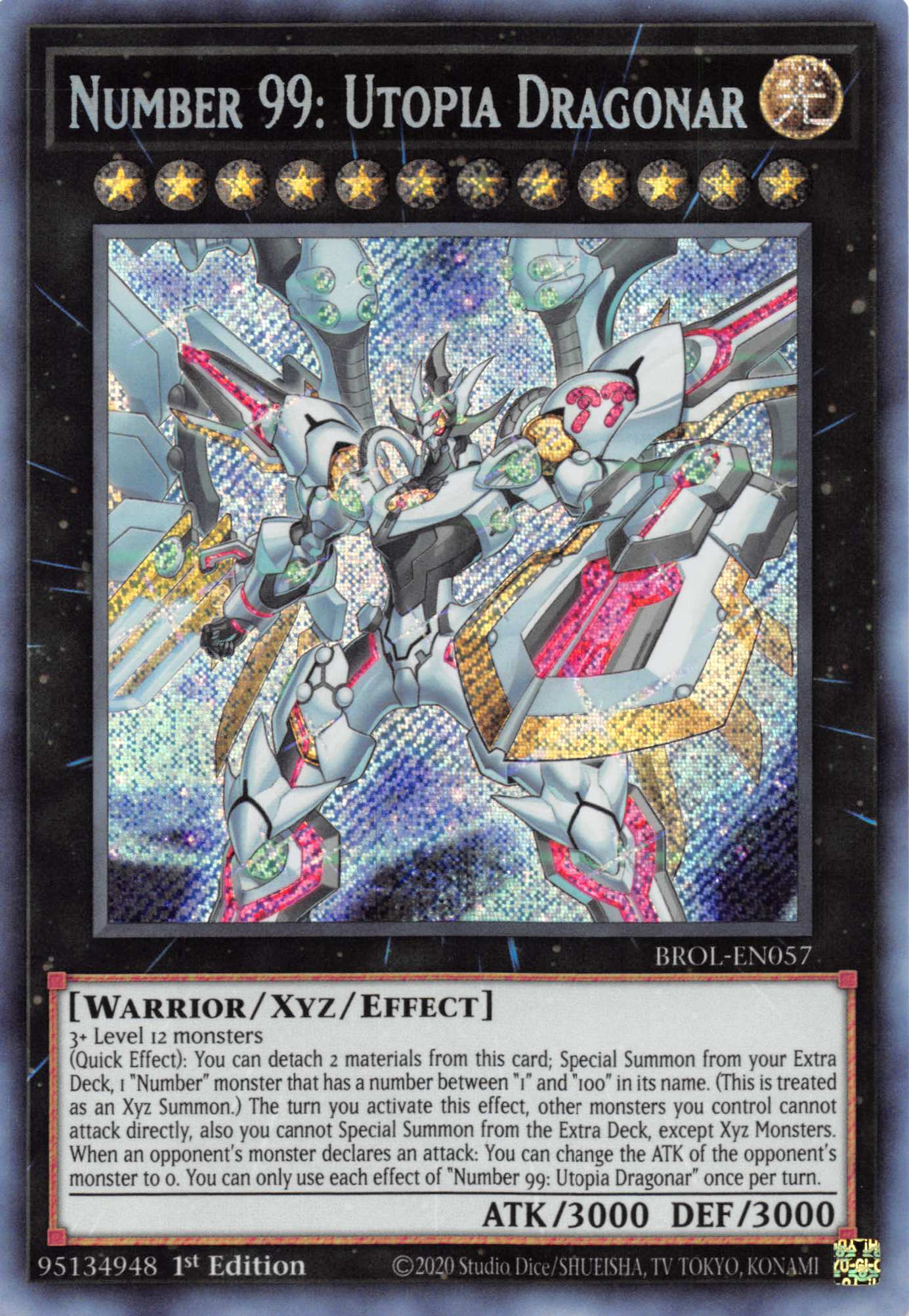 Number 99: Utopia Dragonar [BROL-EN057] Secret Rare | Devastation Store