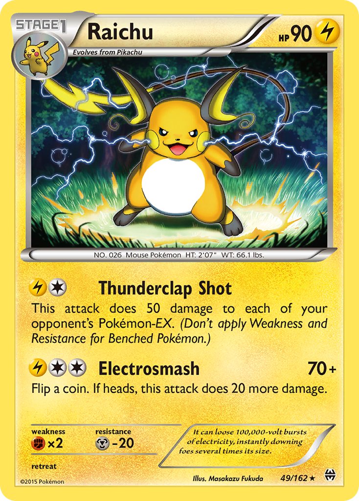 Raichu (49/162) (Theme Deck Exclusive) [XY: BREAKthrough] | Devastation Store