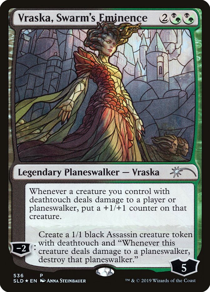 Vraska, Swarm's Eminence (Stained Glass) [Secret Lair Drop Promos] | Devastation Store