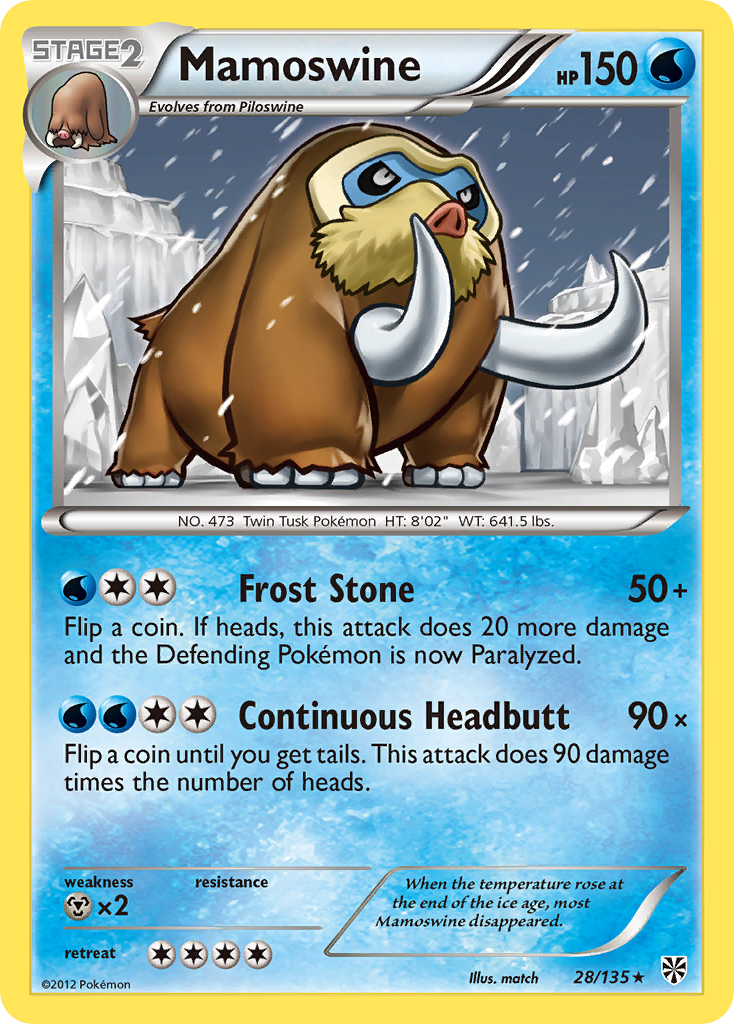 Mamoswine (28/135) [Black & White: Plasma Storm] | Devastation Store