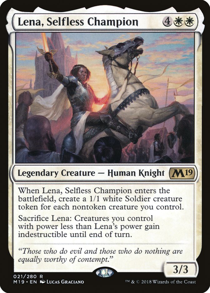 Lena, Selfless Champion [Core Set 2019] - Devastation Store | Devastation Store