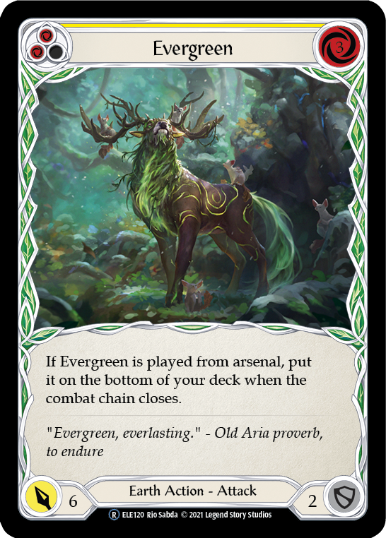 Evergreen (Yellow) [U-ELE120] Unlimited Rainbow Foil | Devastation Store
