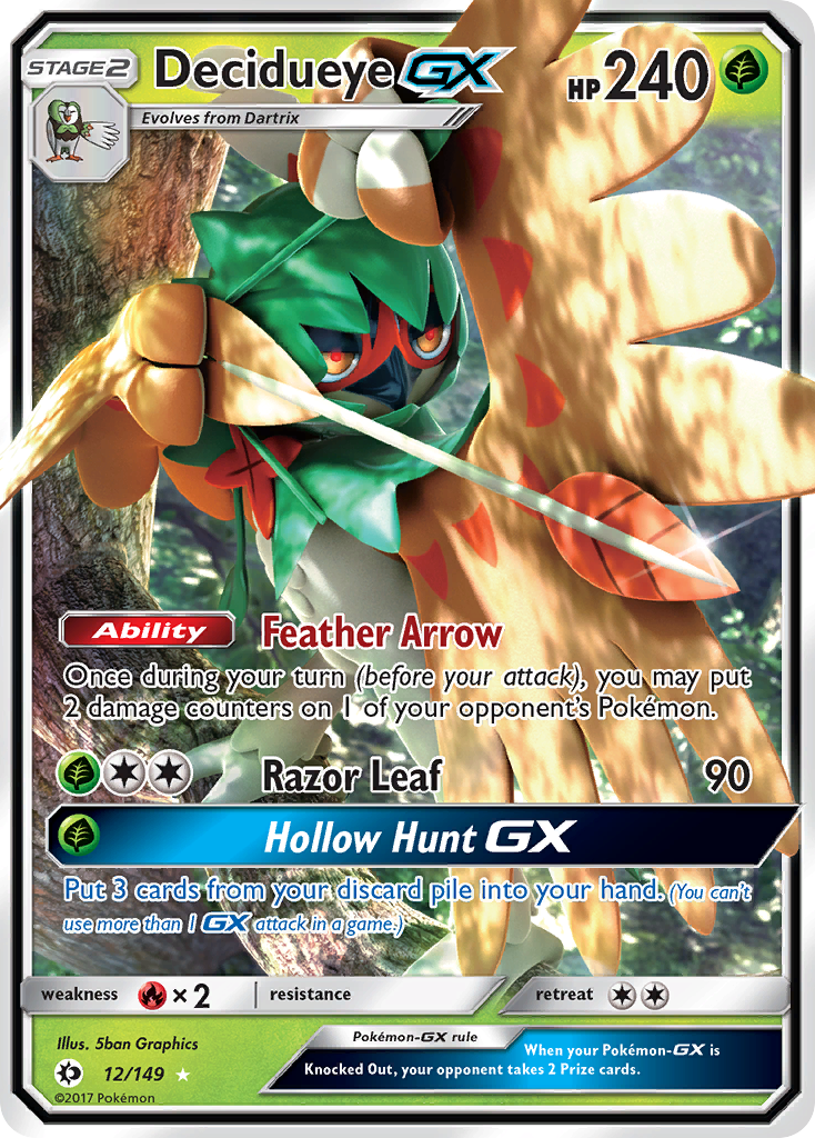 Decidueye GX (12/149) [Sun & Moon: Base Set] | Devastation Store