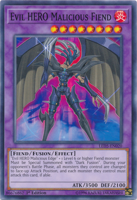 Evil Hero Malicious Fiend [LED5-EN020] Common | Devastation Store