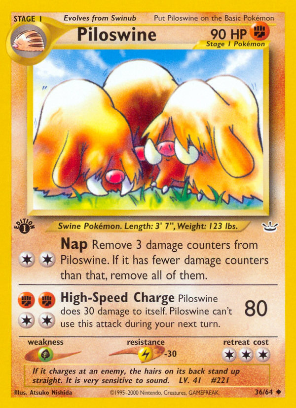 Piloswine (36/64) [Neo Revelation 1st Edition] | Devastation Store