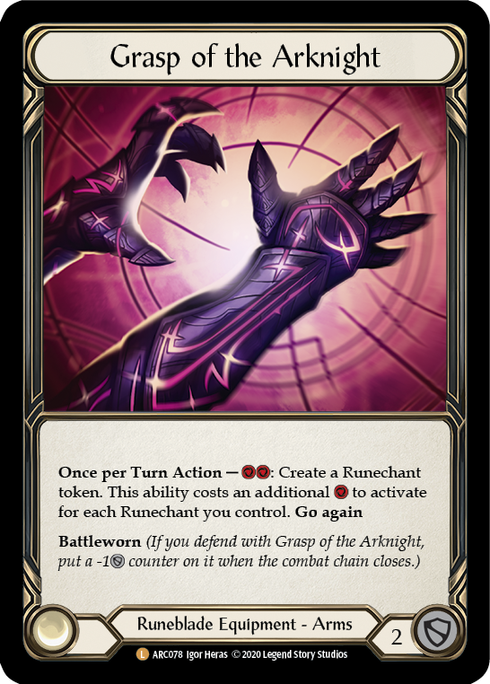 Grasp of the Arknight [ARC078] Unlimited Edition Rainbow Foil - Devastation Store | Devastation Store