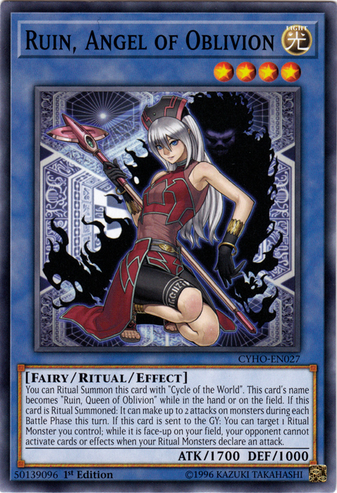 Ruin, Angel of Oblivion [CYHO-EN027] Common | Devastation Store