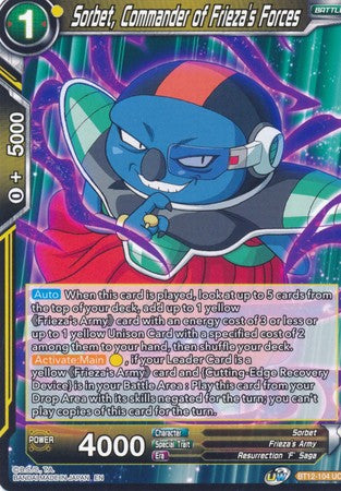 Sorbet, Commander of Frieza's Forces [BT12-104] | Devastation Store