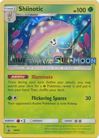 Shiinotic (SM10) (Staff Prerelease Promo) [Sun & Moon: Black Star Promos] | Devastation Store