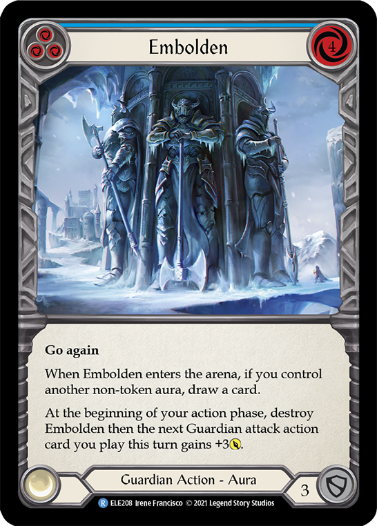 Embolden (Blue) [ELE208] (Tales of Aria)  1st Edition Normal | Devastation Store