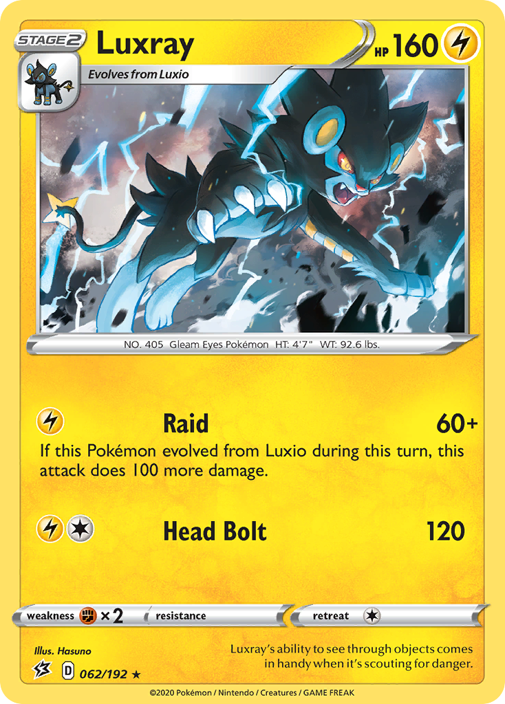 Luxray (062/192) [Sword & Shield: Rebel Clash] | Devastation Store